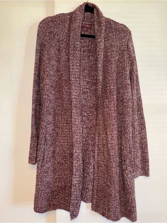 Barefoot Dreams Cozychic Lite
Montecito Cardigan in Heathered Burgundy 1X